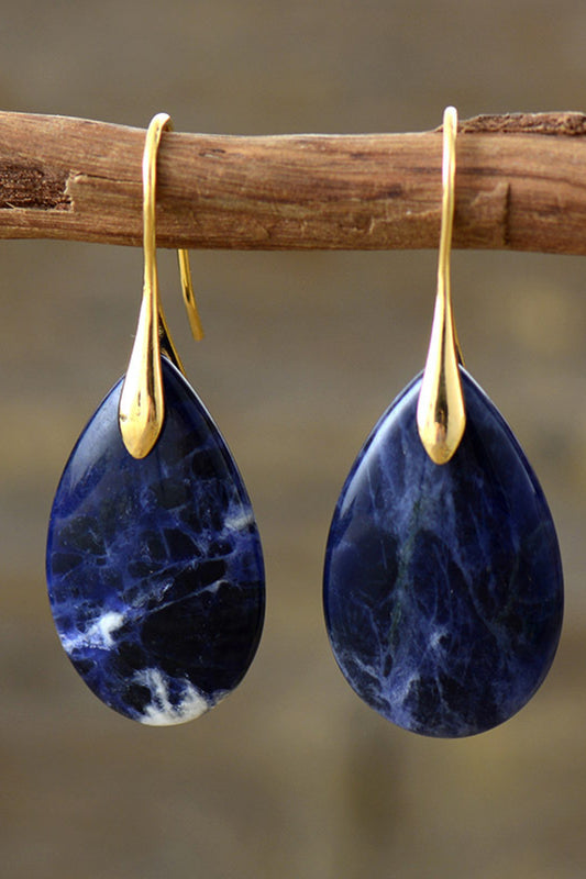 Natural Stone Teardrop Earrings -Drazelle Store