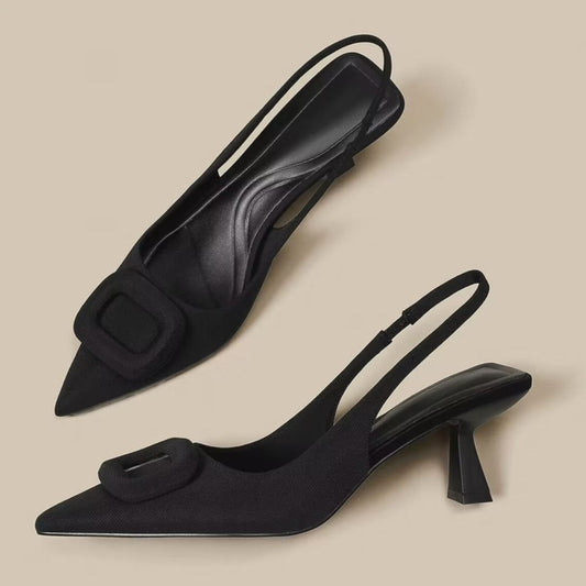 Slingback Pointed Toe Pumps - Drazelle Store