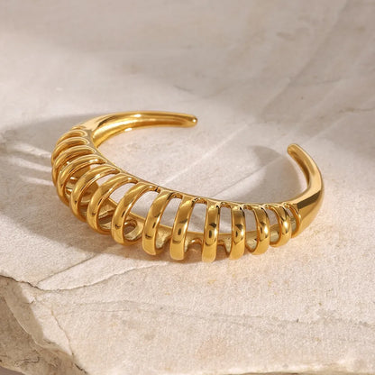 18K Gold-Plated Stainless Steel Cutout Bracelet - Drazelle Store