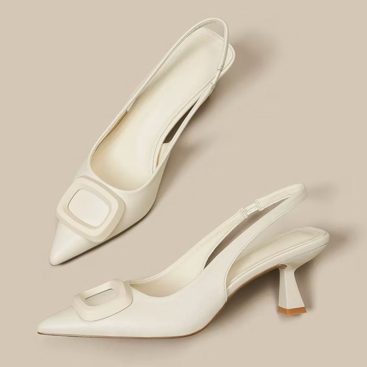 Slingback Pointed Toe Pumps - Drazelle Store