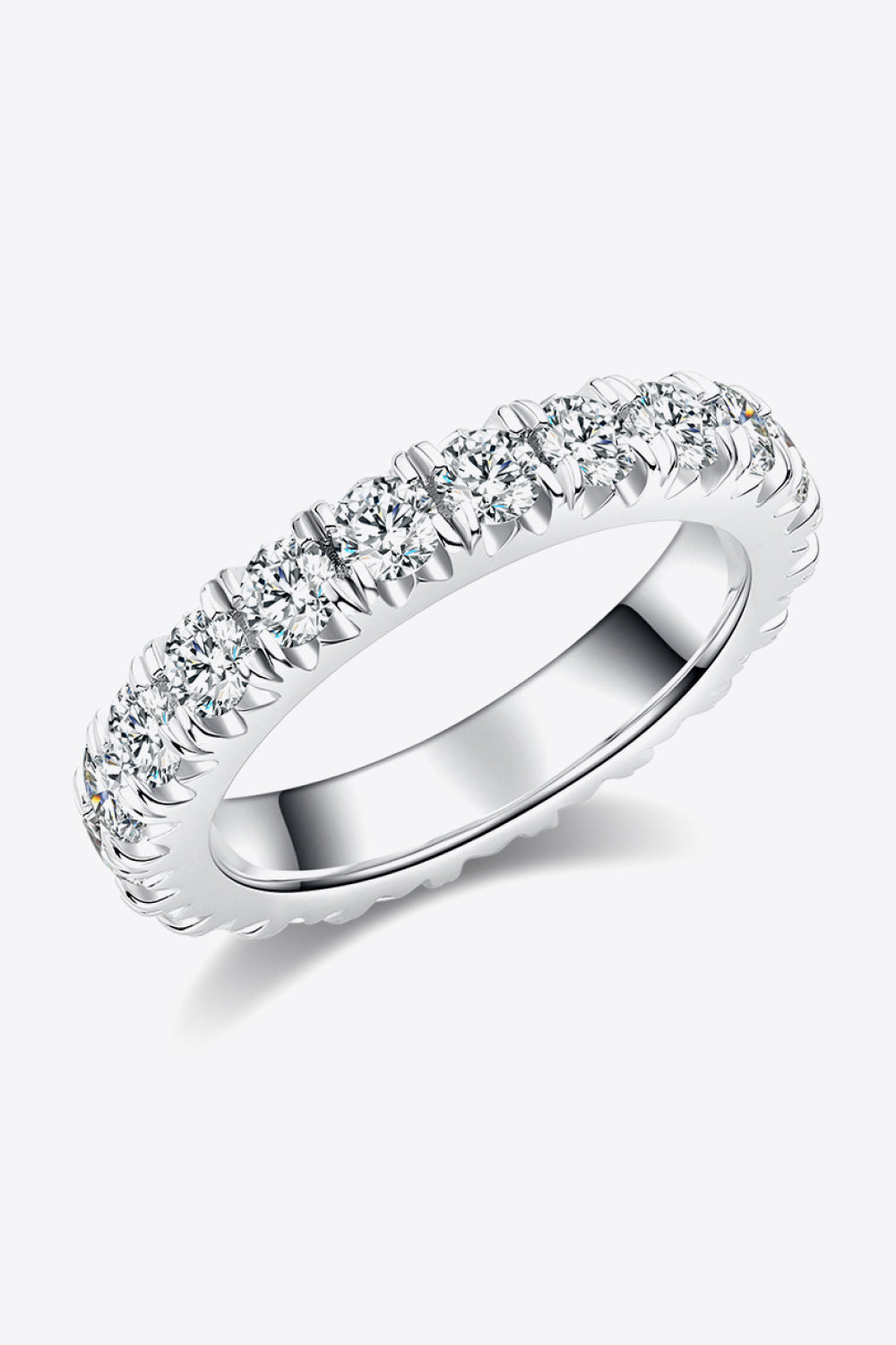 Adored 2.3 Carat Moissanite 925 Sterling Silver Eternity Ring - Drazelle Store