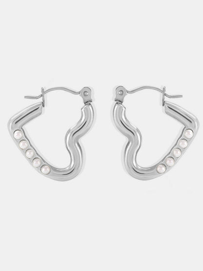 Stainless Steel Heart Earrings -Drazelle Store