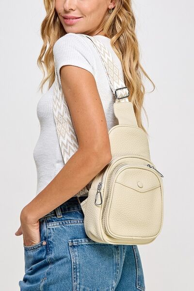 Fame Textured PU Leather Sling Bag - Drazelle Store