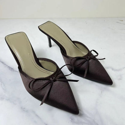 Satin Pointed Toe Pumps - Drazelle Store