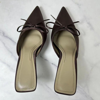 Satin Pointed Toe Pumps - Drazelle Store