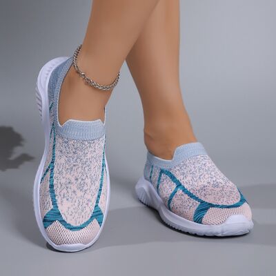 Breathable Mesh Round Toe Sneakers - Drazelle Store