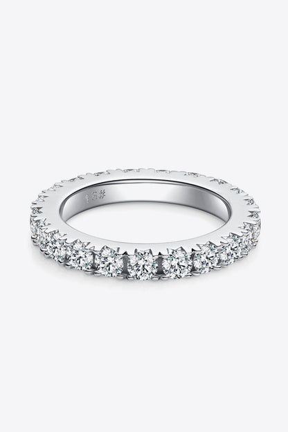 2.3 Carat Moissanite 925 Sterling Silver Eternity Ring - Drazelle Store