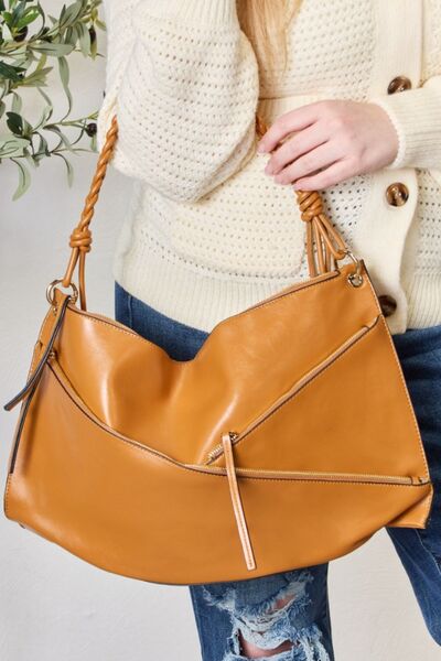 SHOMICO Zipper Detail Vintage Shoulder Bag - Drazelle Store