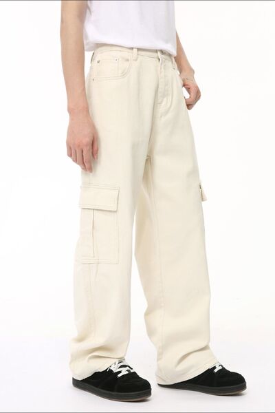 Hight Rise Wide Leg Cargo Pants - Drazelle Store