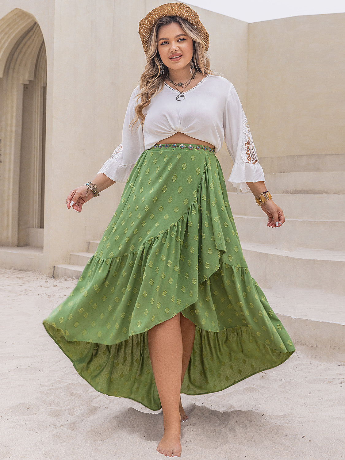 Plus Size High-Low Skirt - Drazelle Store