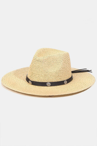 Fame Belt Strap Straw Hat - Drazelle Store