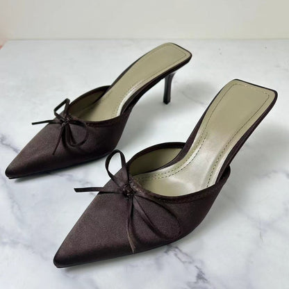 Satin Pointed Toe Pumps - Drazelle Store