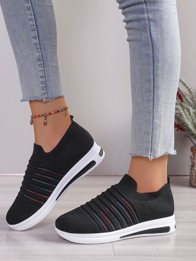 Breathable Mesh Wedge Sneakers - Drazelle Store