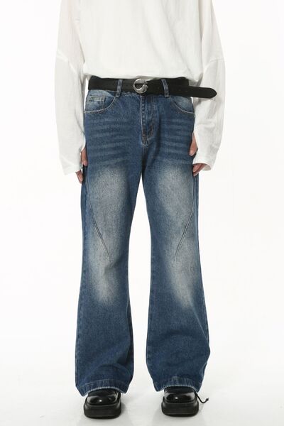 Washed Jeans with Pockets - Drazelle Store