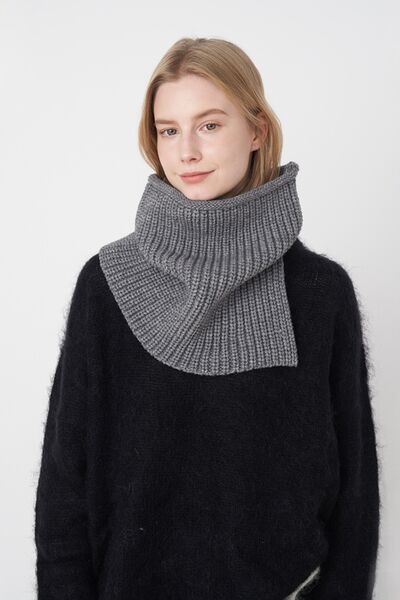 Slit Pullover Knit Scarf - Drazelle Store