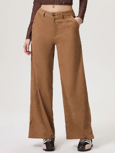 Wide Leg Pants with Pockets - Drazelle Store