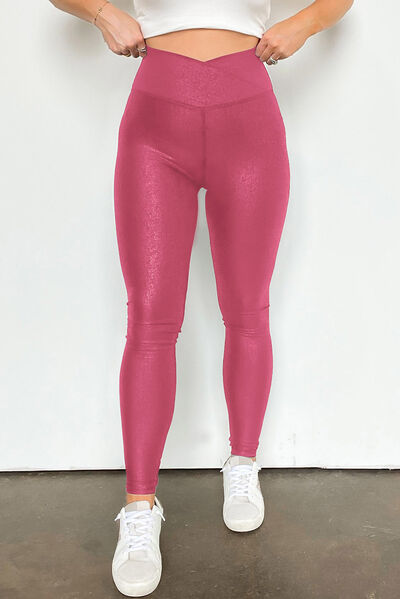 Solid High Waist Leggings - Drazelle Store