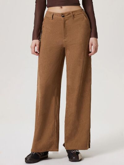 Wide Leg Pants with Pockets - Drazelle Store