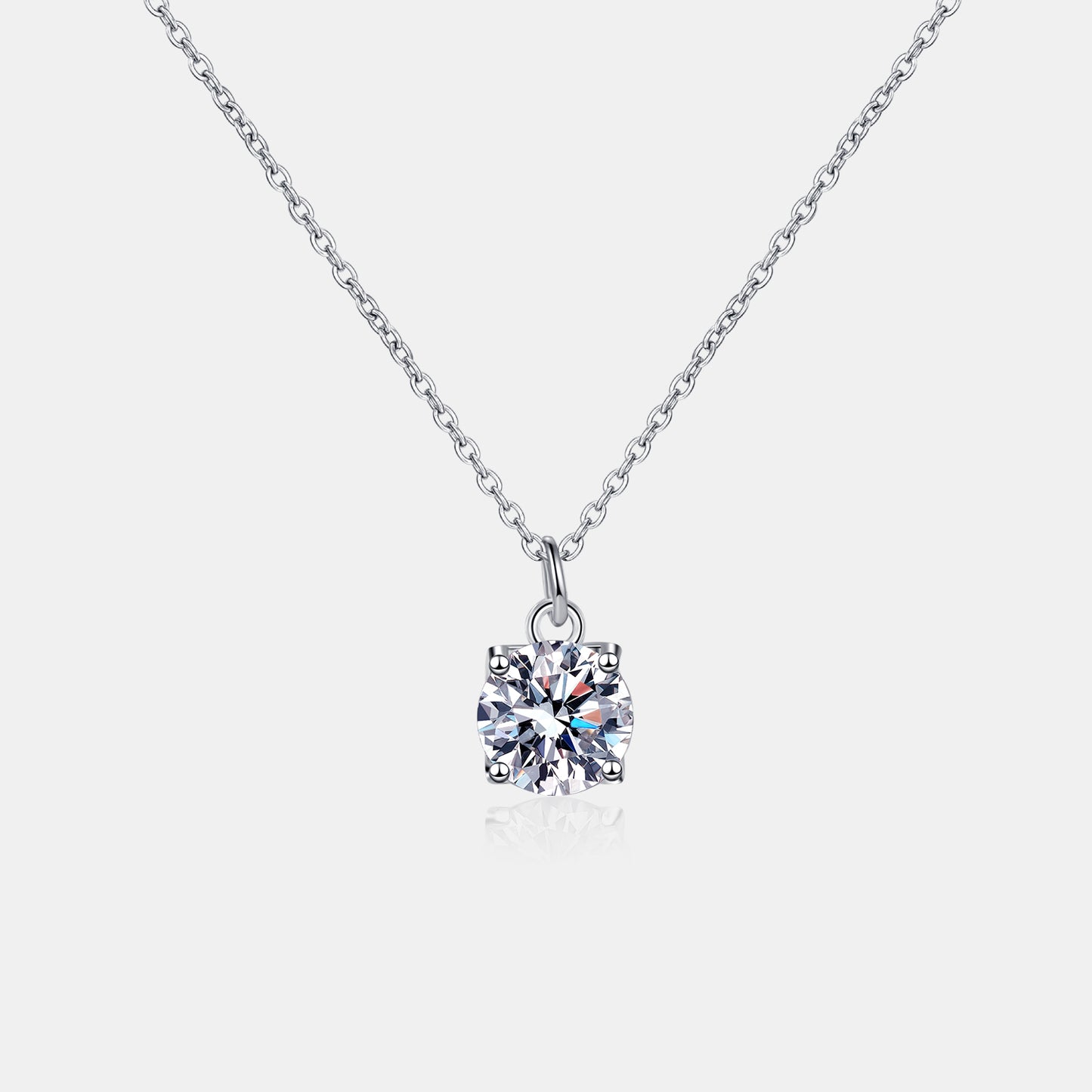 1 Carat Moissanite 925 Sterling Silver Necklace - Drazelle Store