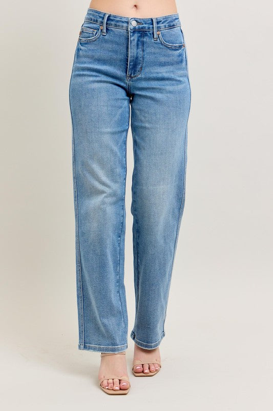 Judy Blue Vintage Wash Straight Jeans - Drazelle Store