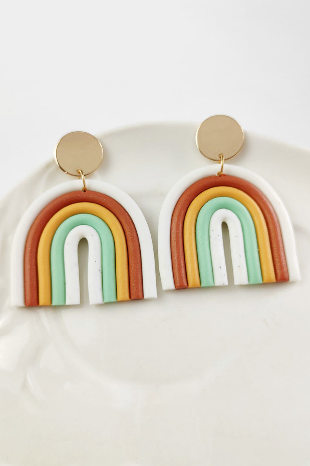 Rainbow Shape Dangle Earrings -Drazelle Store