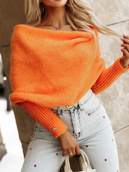 Long Sleeve Cropped Knit Top - Drazelle Store