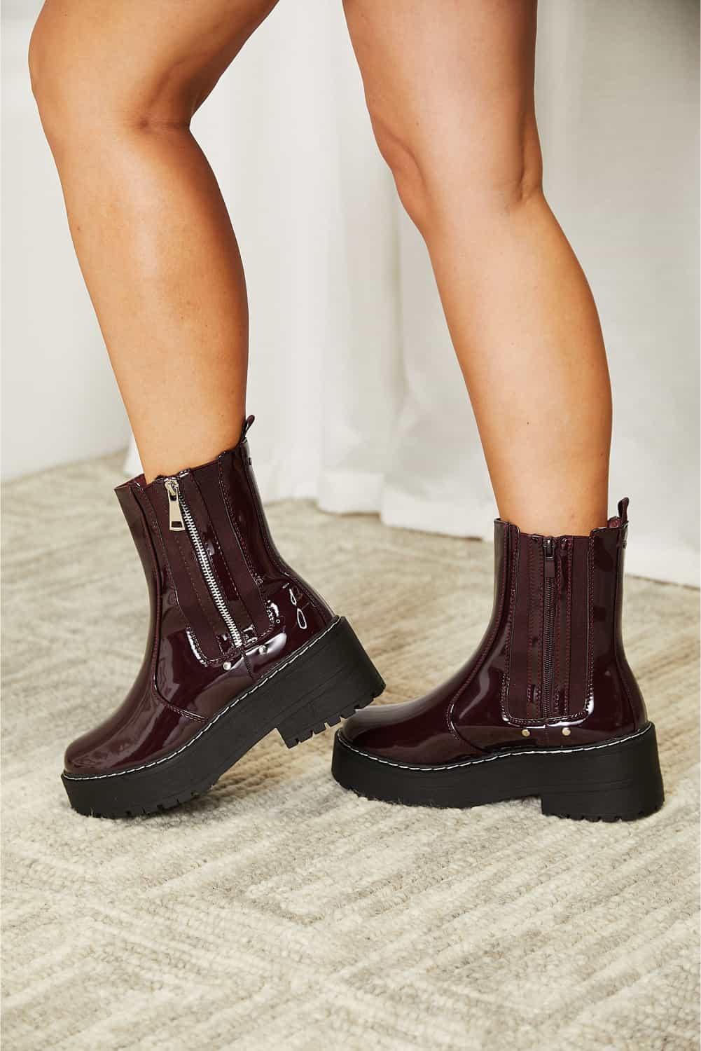 Forever Link Side Zip Platform Boots - Drazelle Store