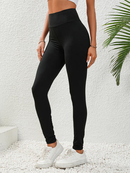 Wide Waistband Leggings - Drazelle Store