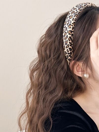 Leopard Polyester Wide Headband - Drazelle Store