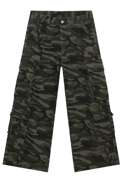 Camouflage Jeans with Cargo Pockets - Drazelle Store