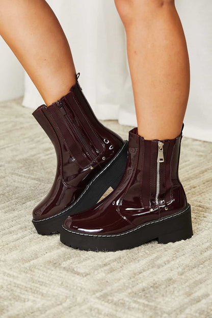 Forever Link Side Zip Platform Boots - Drazelle Store