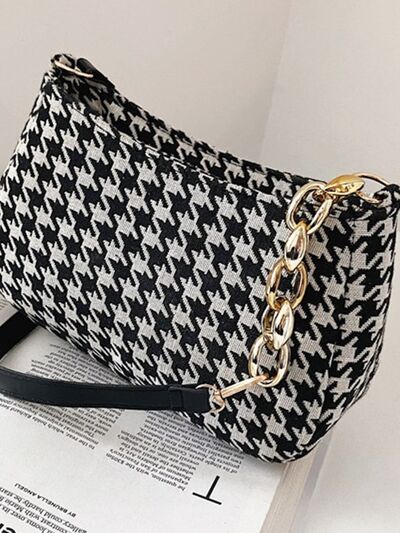 Houndstooth Polyester Handbag - Drazelle Store