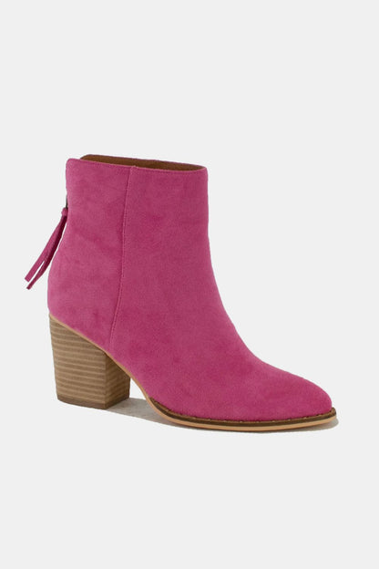 Beast Fashion Suede Point Toe Ankle Booties - Drazelle Store