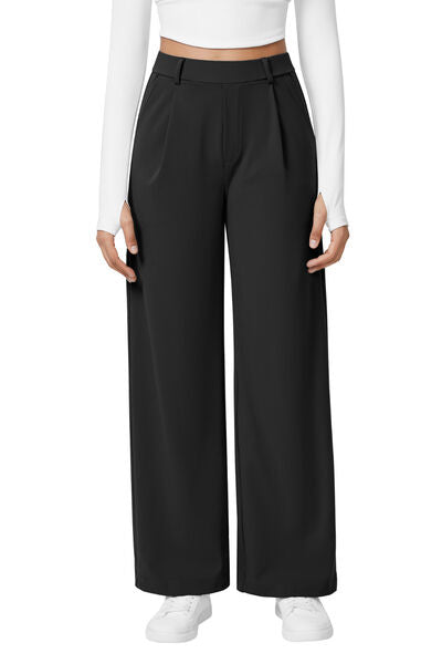 Lovelet High Waist Wide Straight Pants - Drazelle Store