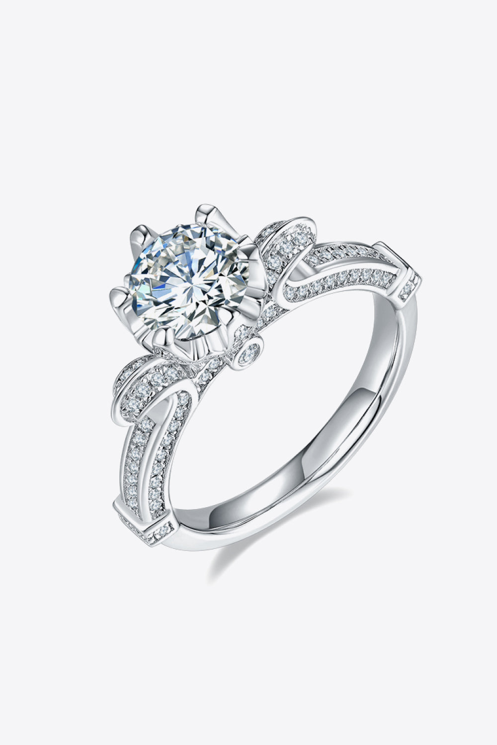 Adored 1 Carat Moissanite 925 Sterling Silver Ring - Drazelle Store