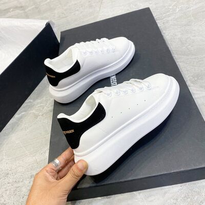 PU Leather Lace Up Round Toe Platform Sneakers - Drazelle Store