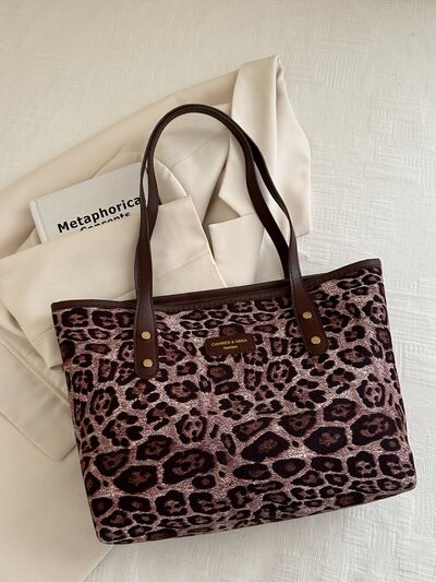 Leopard Polyester Tote Bag - Drazelle Store