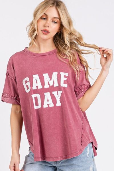 Mittoshop GAME DAY Round Neck Short Sleeve T-Shirt - Drazelle Store