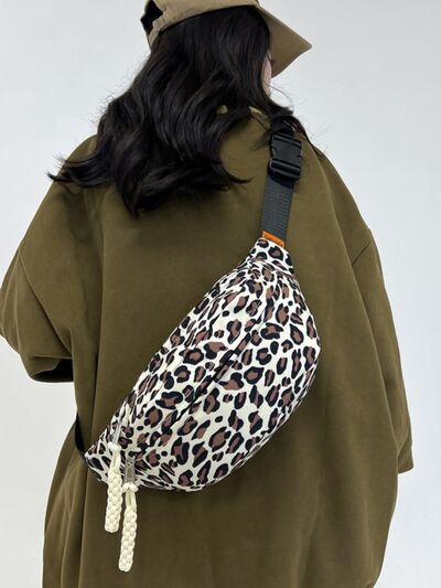 Leopard Nylon Crossbody Bag - Drazelle Store