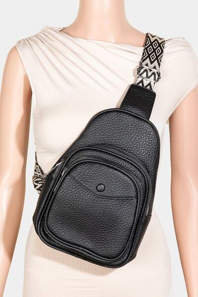 Fame Textured PU Leather Sling Bag - Drazelle Store