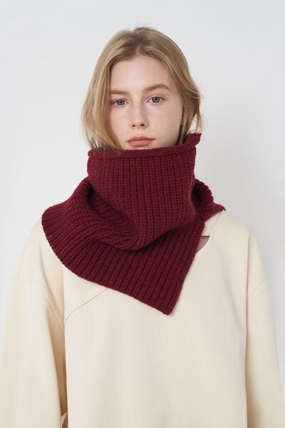 Slit Pullover Knit Scarf - Drazelle Store