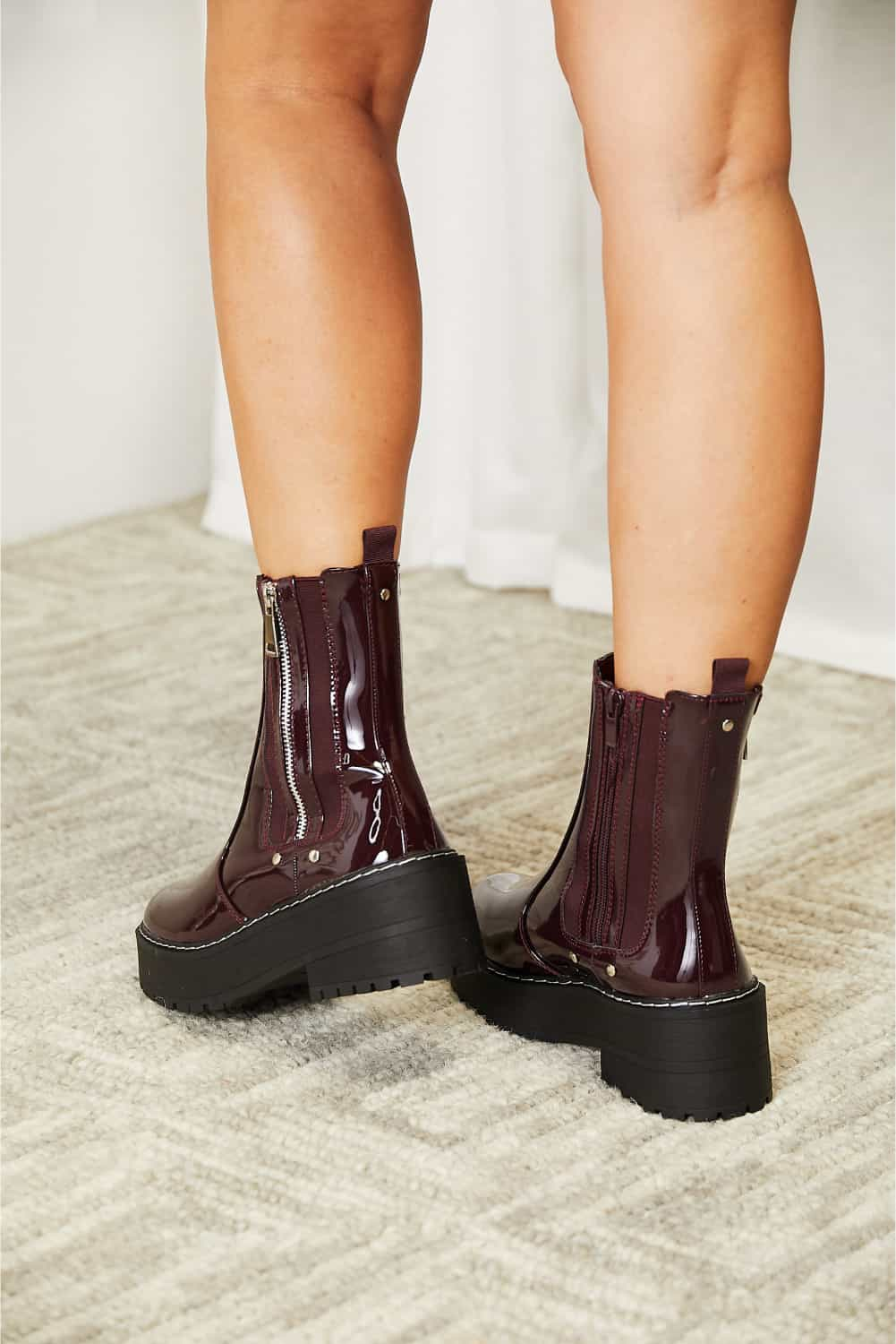 Forever Link Side Zip Platform Boots - Drazelle Store