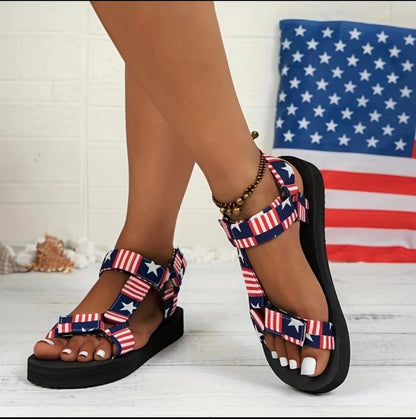 Velcro Beach Sandals Thin Bottom- Drazelle Store