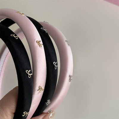 Alloy Bow Trim Headband - Drazelle Store