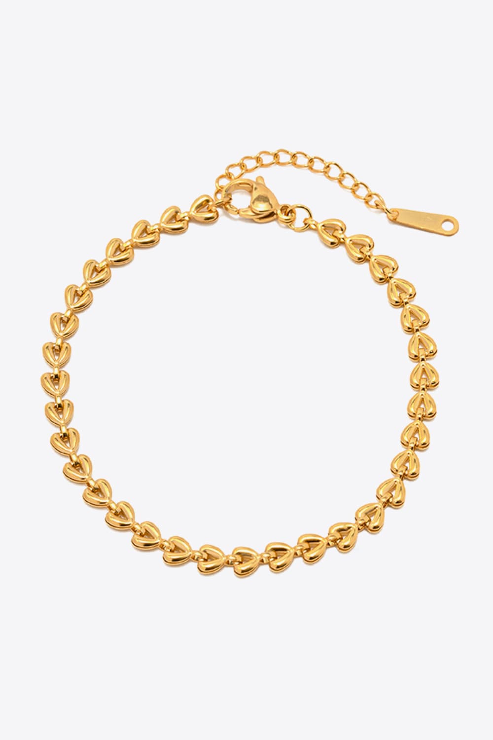 Heart Chain Lobster Clasp Bracelet - Drazelle Store
