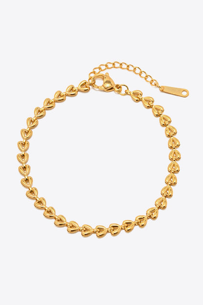 Heart Chain Lobster Clasp Bracelet - Drazelle Store