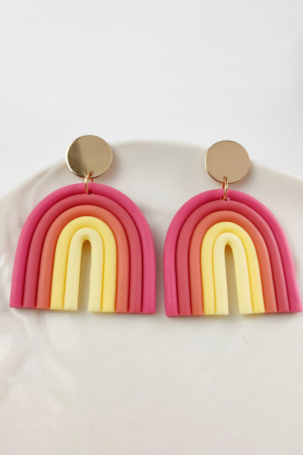 Rainbow Shape Dangle Earrings -Drazelle Store