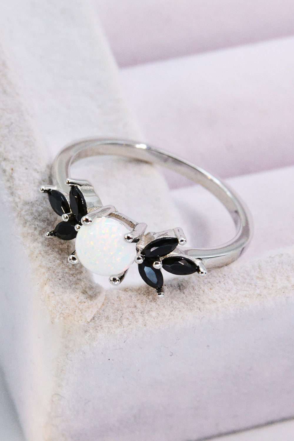 Opal and Zircon Contrast Ring - Drazelle Store