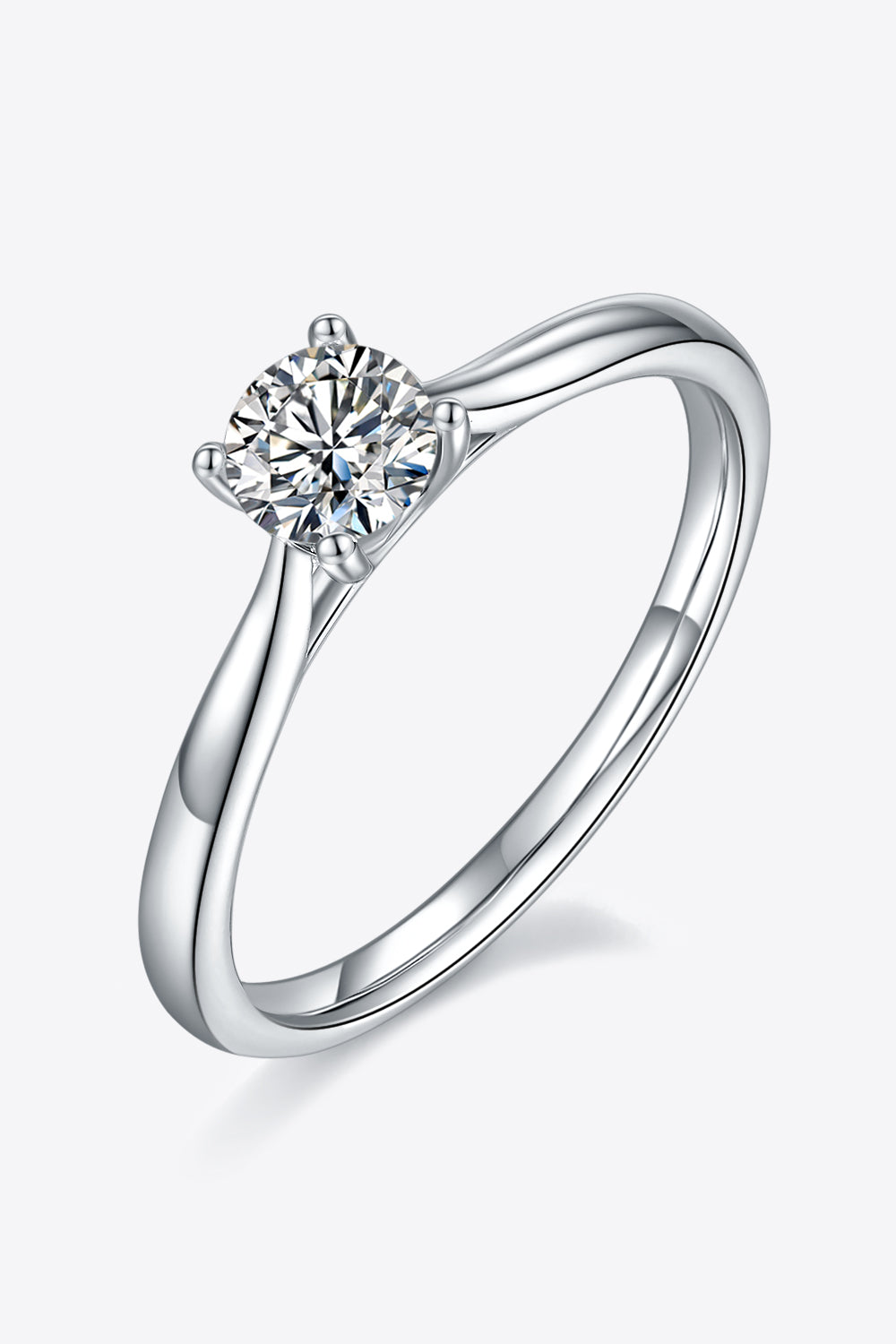 Moissanite 925 Sterling Silver Solitaire Ring - Drazelle Store