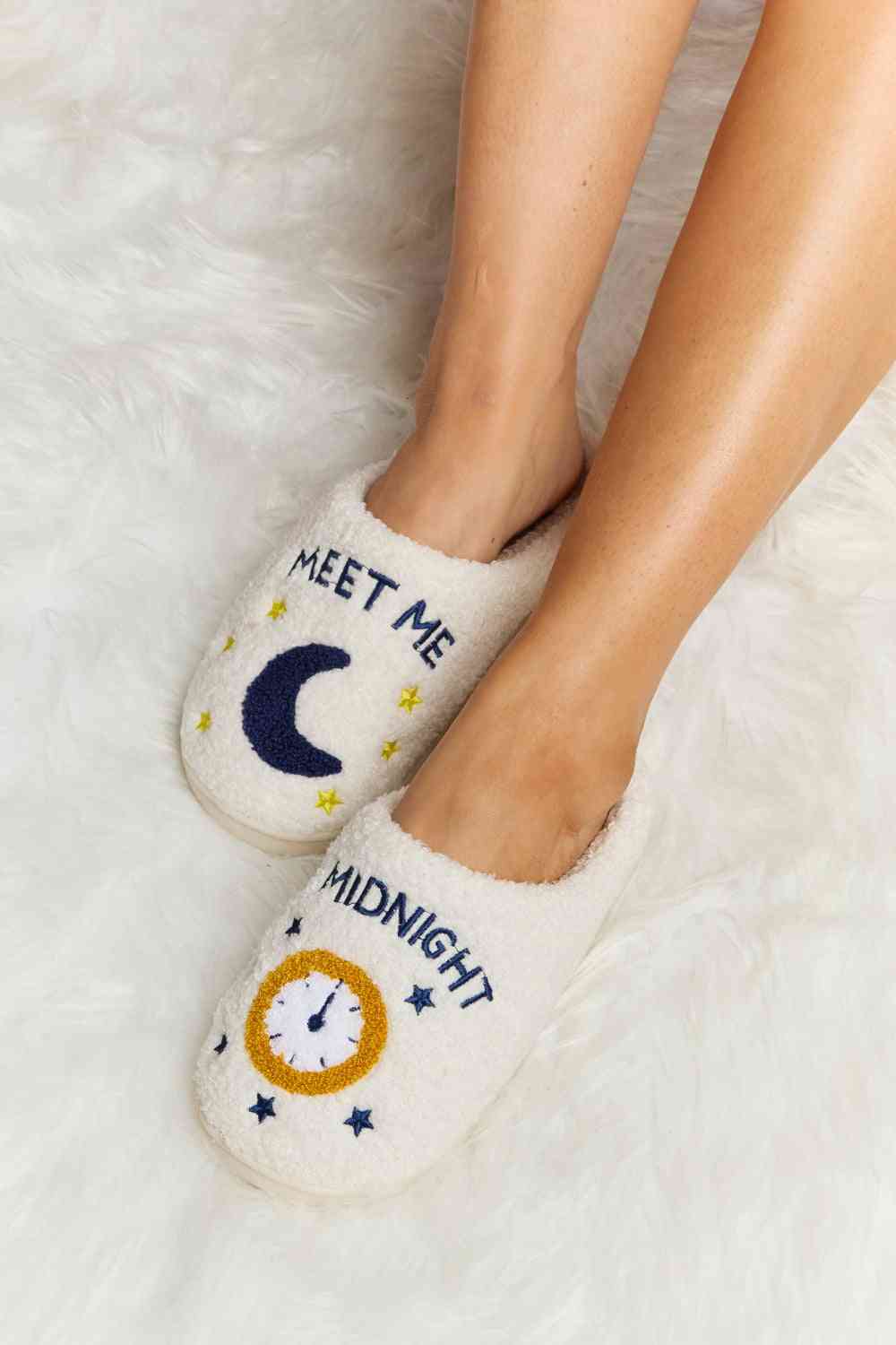 Melody Printed Plush Slide Slippers - Drazelle Store